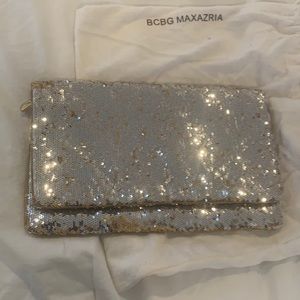 Bcbg sequin clutch